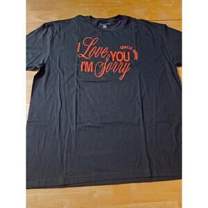 Gracie Abrams Graphic Tee XXL Black I Love You I'm Sorry Lyrics Shirt